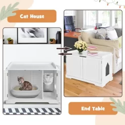 Costway Cat Litter Box Cabinet Furniture Cat Washroom Storage Bench -BlueBuffalo Sales Store GUEST 1533e242 dfe8 4da9 9f2f ef59937aaf5d