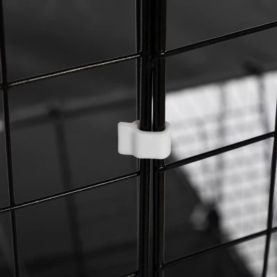 DOMETOUR 3-Tier Wire Cat Cage, Large Kennels Playpen With 3 Platforms, 3 Ramp Ladders And 4 Doors, 42" X 42" X 72", Black 9 DOMETOUR 3-Tier Wire Cat Cage, Large Kennels Playpen With 3 Platforms, 3 Ramp Ladders And 4 Doors, 42" X 42" X 72", Black - Image 9