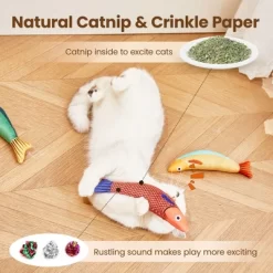 Itopfox Cat Toys Saury Fish, 3 Pack, Catnip Crinkle Sound, Soft And Durable, Interactive Kitten Kicker For Indoor Kitty Exercise For All Breeds -BlueBuffalo Sales Store GUEST 175071d7 c024 45ad 9183 abdd3c4deb16