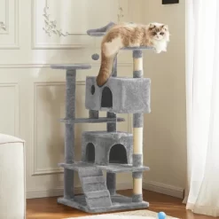Cat Tree Tower, Multi-Level Cat Condo With Sisal Scratching Posts, Ladder, Plush Toys And Perches, Indoor Cat Furniture For Rest & Play