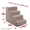 Majestic Pet 4 Step Suede Pet Stairs - Stone - Large
