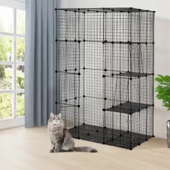 DOMETOUR 3-Tier Wire Cat Cage, Large Kennels Playpen With 3 Platforms, 3 Ramp Ladders And 4 Doors, 42" X 42" X 72", Black 27 DOMETOUR 3-Tier Wire Cat Cage, Large Kennels Playpen With 3 Platforms, 3 Ramp Ladders And 4 Doors, 42" X 42" X 72", Black -BlueBuffalo Sales Store GUEST 1a597d2d becf 4da3 9052 c97e72a25bf8