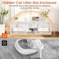Tangkula 58" Hidden Cat Washroom Furniture W/ Double Rooms Sisal Scratching Mat -BlueBuffalo Sales Store GUEST 1d6072ca 9856 4bd3 a878 3fbc8039f6e0