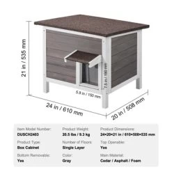 VEVOR Outdoor Cat House Weatherproof, Feral Cat Shelter For Multiple Cats, Outdoor Wooden Cat Rabbit House With All-Round Foam Insulated, Open Roof -BlueBuffalo Sales Store GUEST 1e302e29 4c51 4a80 b67a ab09de8be1fa