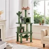 Yaheetech 62.5" H Cat Tree Cat Tower With Natural Sisal For Small- To Medium-sized Cats Green/Brown