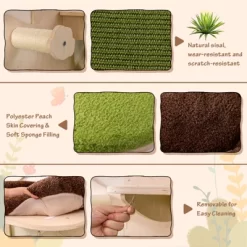 Tangkula Wall-Mounted Cat Tower W/ Bed Hammock Sisal Scratching Post & Mats Cushions -BlueBuffalo Sales Store GUEST 1f6b7618 b07b 4083 99ee 6d8f3a17dc5d