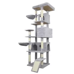 84 In Light Gray Cat Tree Tower With Large Condo Sisal Scratching Post Big Hammock And Top Platform -BlueBuffalo Sales Store GUEST 1f8cd58d bcac 44ee 9ba8 06b40ab2a67b 1