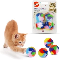 Spot Spotnips Yarn Puffballs Cat Toys 4 Pack