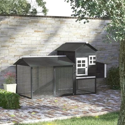 Resenkos Rabbit Hutch, Duck Cage Hutch,Chicken Coop,84" Wooden Chicken Coop, Hen House With Run Nesting Box, Removable Tray, Ramp, Green 10 Resenkos Rabbit Hutch, Duck Cage Hutch,Chicken Coop,84" Wooden Chicken Coop, Hen House With Run Nesting Box, Removable Tray, Ramp, Green - Image 10