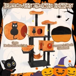 Karl Home 61 Inch Halloween Cat Tree Large Multi-Level Cat Activities Furniture With 2 Spacious Cat Condos -BlueBuffalo Sales Store GUEST 21bfeec9 7d91 4a0c 9785 ba0014b5efd8
