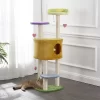 Aisling 4-Tier Modern Sisal Heart Cat Tree With Scratching Posts, Napping Perch, And Dangling Toys