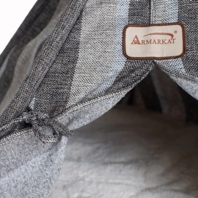 Armarkat Cat Bed C56HBS/SH, Tent Style Pet Bed With Striped Pattern 8 Armarkat Cat Bed C56HBS/SH, Tent Style Pet Bed With Striped Pattern - Image 8