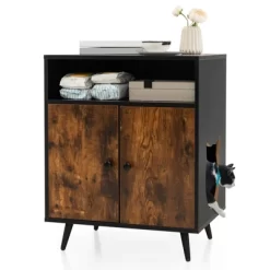 Tangkula Cat Litter Box Enclosure Hidden Cat Washroom Cabinet With Entry Open Compartment 19 Tangkula Cat Litter Box Enclosure Hidden Cat Washroom Cabinet With Entry Open Compartment -BlueBuffalo Sales Store GUEST 22dfe360 180c 441c bb63 ebff6e44c104