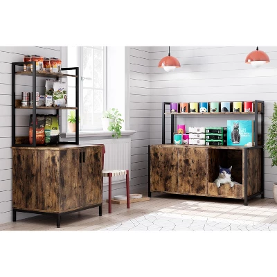 Iron And MDF Cat Nest Frame With Litter Box - Durable Iron Frame, High-Quality MDF, Comfortable Design, Easy To Clean, Space-Saving 5 Iron And MDF Cat Nest Frame With Litter Box - Durable Iron Frame, High-Quality MDF, Comfortable Design, Easy To Clean, Space-Saving - Image 5