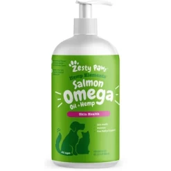 Zesty Paws Hemp Elements For Skin Health Salmon Omega Oil Plus Hemp For Dogs And Cats -BlueBuffalo Sales Store GUEST 23b4ef71 91ef 4f26 9c3d bc157de804c1