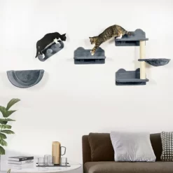 Kumasinova 4PCS Wall-Mounted Cat Tower With Scratching Post,Modern Cat Tree With Hammock,Cat Tree Tower With Perches&Steps,Space-Saving Cat Furniture 9 Kumasinova 4PCS Wall-Mounted Cat Tower With Scratching Post,Modern Cat Tree With Hammock,Cat Tree Tower With Perches&Steps,Space-Saving Cat Furniture -BlueBuffalo Sales Store GUEST 23cefca9 9757 4f82 9f43 21b07d0223c2