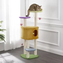 Aisling 4-Tier Modern Sisal Heart Cat Tree With Scratching Posts, Napping Perch, And Dangling Toys -BlueBuffalo Sales Store GUEST 23e67e8b e085 4385 ba1c d86e80b547ec