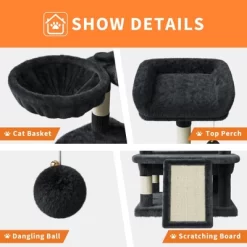 COZONY Multi-Level Cat Tree Tower For Indoor Cats –Cat Furniture With Condo, Hammocks, Plush Perches, Basket, Dangling Toys Sisal Scratching Posts -BlueBuffalo Sales Store GUEST 24c078d9 8485 4fb6 91c4 4bdec83555a3