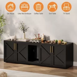 Double Cat Litter Box Enclosure, Hidden Cat Litter Box Furniture With Doors And Pads -BlueBuffalo Sales Store GUEST 24e13acf 1f04 452b 8eac 3bac4cd11c60