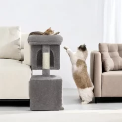 Cat Tree, 29.1-Inch Cat Tower, Cat Condo For Large Cats Up To 11 Lb, Large Cat Perch, 2 Cat Caves, Scratching Post, Cat Houses For Indoor Cats -BlueBuffalo Sales Store GUEST 2547c8a7 e912 401d a5c6 45e409c782b3