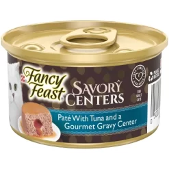 Purina Fancy Feast Savory Centers Paté With Tuna And A Gourmet Gravy Center Wet Cat Food - 3oz/24pk -BlueBuffalo Sales Store GUEST 25de8565 e29e 47fe 93f6 3cb0d843a416