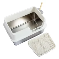 Phiestina Stainless Steel Cat Litter Box With Lid, Extra Large Pan With High Sides, Pedal Filter & Scoop, White 27 Phiestina Stainless Steel Cat Litter Box With Lid, Extra Large Pan With High Sides, Pedal Filter & Scoop, White -BlueBuffalo Sales Store GUEST 26784253 9a44 4b9c a00c 3d88fdf3f309
