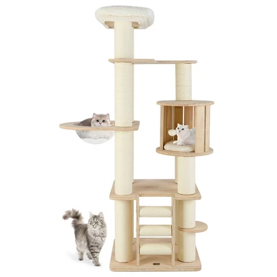 Tangkula 71" Tall Cat Tree W/Cozy Perch Condo Space Capsule 4.6" Scratching Posts 10 Tangkula 71" Tall Cat Tree W/Cozy Perch Condo Space Capsule 4.6" Scratching Posts - Image 10