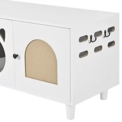 Cat Cabinet Cat House Cat Litter Box Enclosure With Sisal Cat Scratcher & Hooks, Sideboard Storage Cabinet, White - ModernLuxe 24 Cat Cabinet Cat House Cat Litter Box Enclosure With Sisal Cat Scratcher & Hooks, Sideboard Storage Cabinet, White - ModernLuxe -BlueBuffalo Sales Store GUEST 277aea16 8baa 4166 8193 2983e34c5a3c