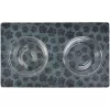Drymate 12"x 20" Feeding Placemat For Cats And Dogs - Black Paw Dots