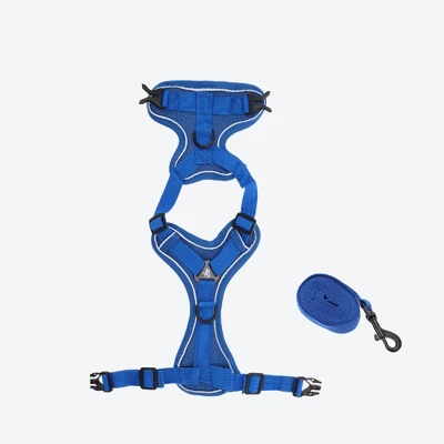 Unique Bargains Cat Harness And Leash With Reflective Strips Medium Blue 1 Set 3 Unique Bargains Cat Harness And Leash With Reflective Strips Medium Blue 1 Set - Image 3