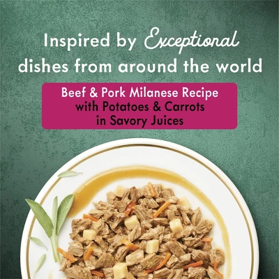 Fancy Feast Medleys Milk-Braised Beef And Pork Milanese With Carrots And Potatoes In Savory Juices Wet Cat Food - 3oz 2 Fancy Feast Medleys Milk-Braised Beef And Pork Milanese With Carrots And Potatoes In Savory Juices Wet Cat Food - 3oz - Image 2