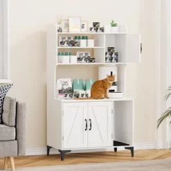 Hidden Cat Litter Box Furniture - Wooden Enclosure With Storage Shelves -BlueBuffalo Sales Store GUEST 29905141 38d0 40aa 84f8 a5af623dfd8b