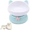 Fairyland™ - Ceramic Cat Bowl With Raised Stand, Cute Ear Design & Anti-Slip Base – Elevated Pet Food & Water Dish For Cats And Small Pets