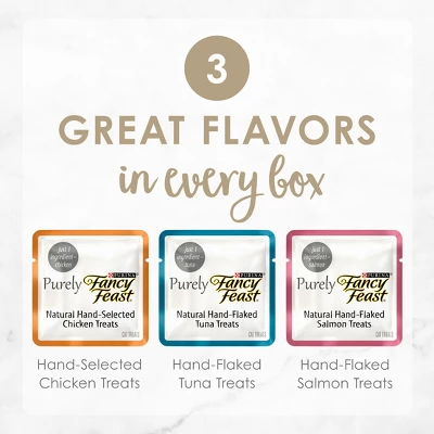 Purina Fancy Feast Purely Seafood Meaty Cat Treats - 1.06oz/10ct Variety Pack 2 Purina Fancy Feast Purely Seafood Meaty Cat Treats - 1.06oz/10ct Variety Pack - Image 2