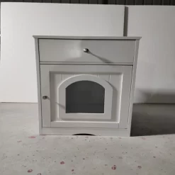 SEVOBAL Wooden Pet House Cat Litter Box Enclosure With Drawer, Side Table, Indoor Pet Crate, Cat Home Nightstand, White(18.9"*20.9"*25") -BlueBuffalo Sales Store GUEST 2b87a349 8223 48b2 8fc2 d45bba1311e6