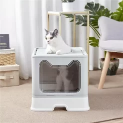 Extra Large Enclosed Cat Litter Tray Box: Foldable Top Entry Cats Toilet With Lid Hooded Kitten Litter Tray & Scoop For Cats Indoor Kittens -BlueBuffalo Sales Store GUEST 2c8893b3 0008 448d ab1e 49668cf7fc56