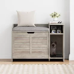 Coucheta Top-Opening Hidden Cat Litter Box Enclosure, Disguised Litter Box Furniture Cabinet With Cushion & Storage Shelf, Wooden Pet House Side Table -BlueBuffalo Sales Store GUEST 2cb812e6 8b73 4078 83b4 1f7a3c23edca