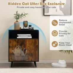 Tangkula Cat Litter Box Enclosure Hidden Cat Washroom Cabinet With Entry Open Compartment 15 Tangkula Cat Litter Box Enclosure Hidden Cat Washroom Cabinet With Entry Open Compartment -BlueBuffalo Sales Store GUEST 2cefb518 8530 4992 8124 f579625fb564