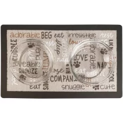 Drymate 2"x 20" Feeding Placemat For Cats And Dogs - Linen Tan