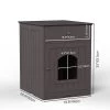 Nicbex Wooden Cat House Furniture With Drawer,Multi-Functional Side Table And Indoor Cat Cave Bed,Discreet Litter Box Enclosure For Indoor Cats