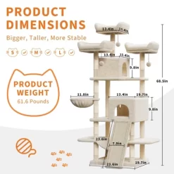 68.5-Inch Multi-Level Cat Tree For Indoor Cats Large Adult Heavy Duty Cat Tower For Large Cats -BlueBuffalo Sales Store GUEST 2d488d44 b446 4f82 8293 f8568859bfa7