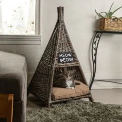 Tiki Tent Coastal Handwoven Rattan Cat Bed With Machine-Washable Cushion 15 Tiki Tent Coastal Handwoven Rattan Cat Bed With Machine-Washable Cushion -BlueBuffalo Sales Store GUEST 2d95b6a7 314b 4fc4 ab6f 0cb3a4c58645