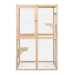 AZL1 Life Concept Pet Crates And Houses Large Outdoor Cat Enclosure With Multi Level Climbing Platforms Safe Ventilated, Beige, 39.4"*33.3"*63.8" -BlueBuffalo Sales Store GUEST 2dcd1bd5 e570 4c62 8e44 b5c32e0fcb5e