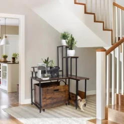 Cat Litter Box Enclosure Furniture With Flower Stand, Corner Wooden Cat Washroom -BlueBuffalo Sales Store GUEST 2dd2ec58 3b63 479f aa52 3197ccbdef73 2