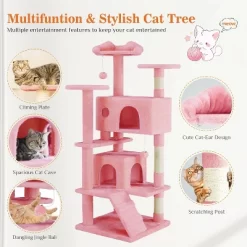 Gulches 54 "Cat Tree Tower - Multi-level With Sisal Grab Post, Indoor Apartment With Ladder, Plush Toys, Rest And Play -BlueBuffalo Sales Store GUEST 2e1ad62e e0b6 472f 9f47 c0db5b6abecd