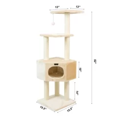 Armarkat 3 Tier Real Wood Cat Tree, Armarkat Scratch Furniture A5201, Beige -BlueBuffalo Sales Store GUEST 2ec779e1 0fa3 4876 9689 12bb2a65b783