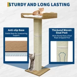 40" Tall Cat Scratching Post, Sisal Scratching Post- For Most Cat Climbing, Cat Window Perches With Suction Cups -BlueBuffalo Sales Store GUEST 2f2181d5 74ca 469c afce 9678878a5fa8