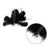 Unique Bargains Cat Feather Plaything Cat Wand Replacement Feather Fluffy Plume Black Brown 3 Pcs