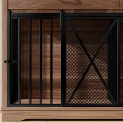 ModernLuxe Heavy Duty Dog Crate Furniture With Storage Drawers & Shelves, Indoor Dog Cage End Table With Sliding Door, Brown (Medium / Large) -BlueBuffalo Sales Store GUEST 2fd9bc06 ab32 4b7b 9733 467e42420f13