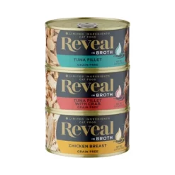 Reveal Pet Food Broth With Chicken, Crab And Tuna Can Wet Cat Food - 12pk/2.47oz Variety Pack